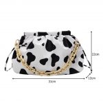 2020 Cow Print Crossbody Bags Women Cloud Bags Animal Zebra Pattern Thick Gold Chain Bag Female 3 - Cow Print Shop