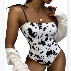 2021 Swimsuit NEW Cow Pattern Sexy One Piece Bathing Suit YS014 - Cow Print Shop