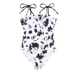 2021 Swimsuit NEW Cow Pattern Sexy One Piece Bathing Suit YS014 4 - Cow Print Shop