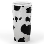 20oz tumbler aop realistic cow hide tumbler 1 - Cow Print Shop
