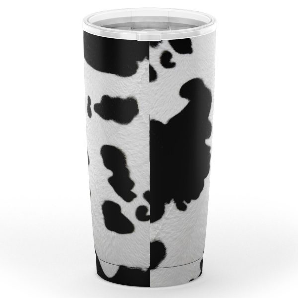 20oz tumbler aop realistic cow hide tumbler 2 - Cow Print Shop