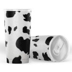 20oz tumbler aop realistic cow hide tumbler 4 - Cow Print Shop