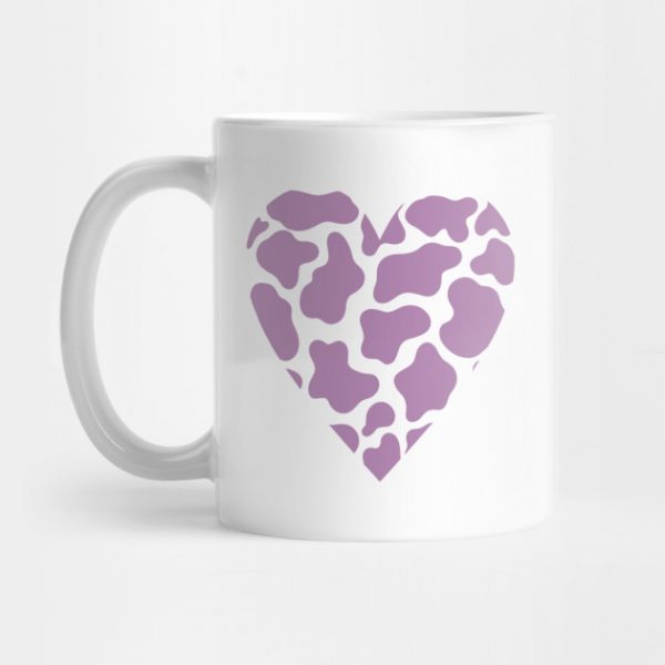 Cow Print Purple Heart Design