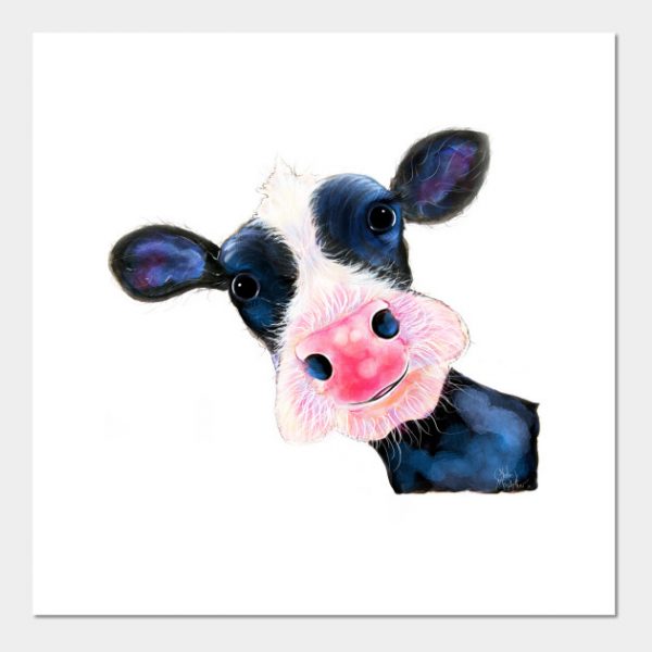 CoW PRiNT NoSeY CoW ' HeLLo SuNSHiNe ' by SHiRLeY MacARTHuR