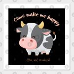 Cute Kawaii Cow with Funny Sarcastic Saying