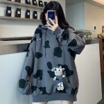 Cow Print Female Hoodies Harajuku Pullover Tops Autumn Long Sleeve Women Hoodie Hooded Fashion Streetwear Lady - Cow Print Shop