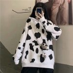 Cow Print Female Hoodies Harajuku Pullover Tops Autumn Long Sleeve Women Hoodie Hooded Fashion Streetwear Lady 3 - Cow Print Shop