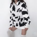 Cow Print Women Hoodies Autumn Winter Thick Female Hooded Oversized Sweatshirt Tops Fashion Casual Ladies Girls 4 - Cow Print Shop