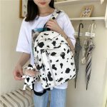 Fashion Kawaii Student Schoolbag Girls Laptop Backpack Women Cute Cow Print Mochila Travel Rucksack Cotton Leisure 1 - Cow Print Shop