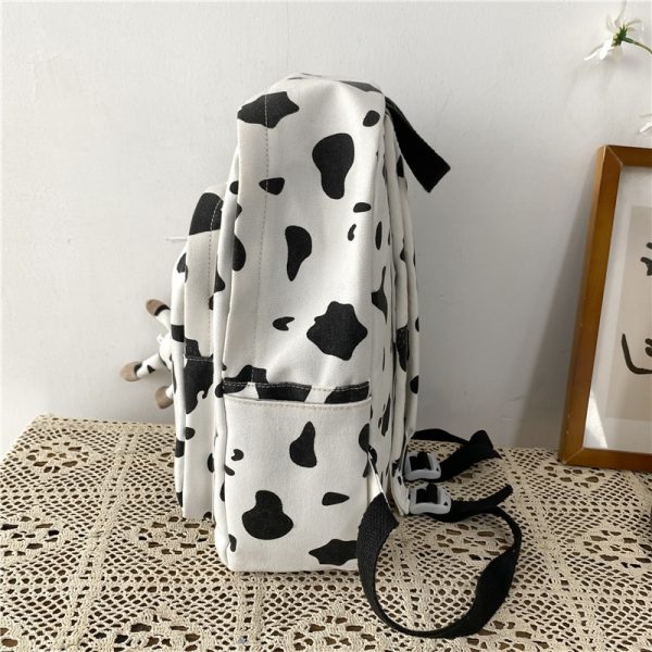 Fashion Kawaii Student Schoolbag Girls Laptop Backpack Women Cute Cow Print Mochila Travel Rucksack Cotton Leisure 3 - Cow Print Shop