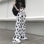 MINGLIUSILI Cow Print Wide Leg Pant 2021 Korean Fashion Trousers Women High Waist Streetwear Loose Casual - Cow Print Shop