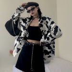 Plus Size Fashion Cow Print Jacket Women 2020 Autumn Coat Casual Long Sleeve Turn Down Collar 2 - Cow Print Shop