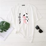 Seeyoushy Woman Tshirts 2021 Cow Printing Graphic T Shirts Kawaii Shirts for Women Fashion Ladies Top - Cow Print Shop