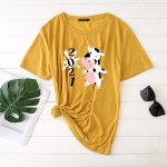Seeyoushy Woman Tshirts 2021 Cow Printing Graphic T Shirts Kawaii Shirts for Women Fashion Ladies Top 3 - Cow Print Shop