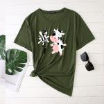 Seeyoushy Woman Tshirts 2021 Cow Printing Graphic T Shirts Kawaii Shirts for Women Fashion Ladies Top 4 - Cow Print Shop