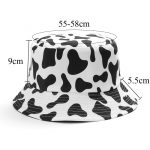 Summer Reversible Cow Print Bucket Hat Women Outdoor Travel Sun Hat Sun Protection Fisherman Cap Fashion 2 - Cow Print Shop