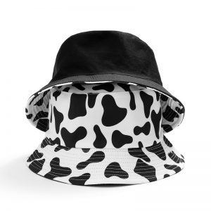Summer Reversible Cow Print Bucket Hat Women Outdoor Travel Sun Hat Sun Protection Fisherman Cap Fashion - Cow Print Shop