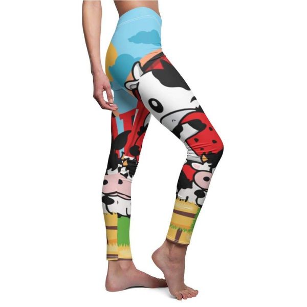 all over prints beautifully soft cow barn leggings 1 - Cow Print Shop