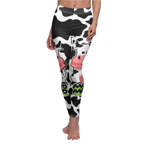 all over prints moo moo leggings 1 - Cow Print Shop