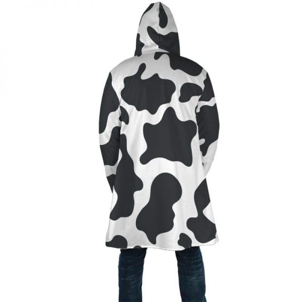 aop cloak cow lover sherpa hooded cloak 4 - Cow Print Shop