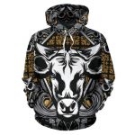 aop hoodie cow head hoodie 1 - Cow Print Shop