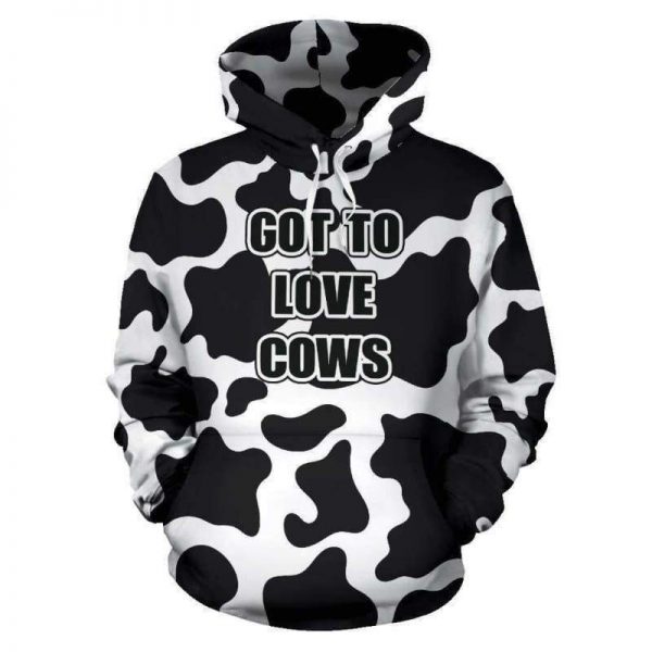 aop hoodie the original cow hoodie 1 - Cow Print Shop