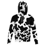 athletic hoodie aop cow print hoodie 1 - Cow Print Shop