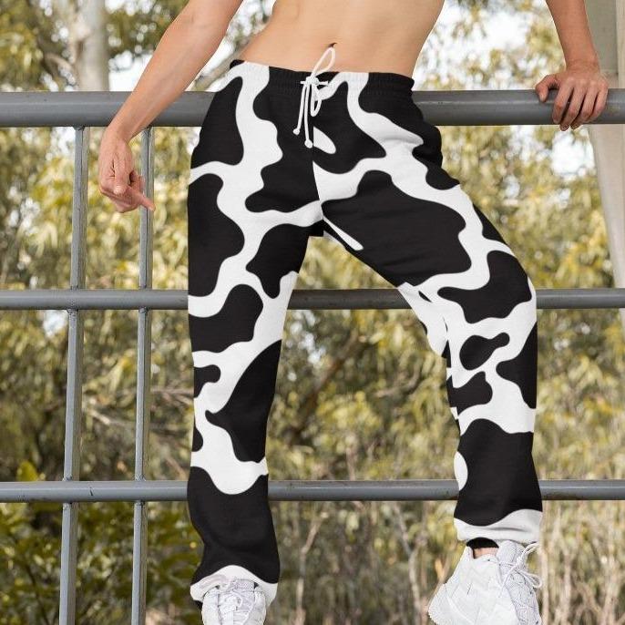 Cow Print Pants & Joggers - Print Jogger Sweatpants Official Merch CL1211 - Cow Print Shop