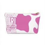 bags pink cow lover accessory pouch 2 - Cow Print Shop