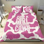 bedset pink cow lover bedset 3 - Cow Print Shop