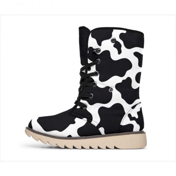 boots chic microsuede cows print boots 2 - Cow Print Shop
