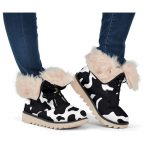 boots chic microsuede cows print boots 7 - Cow Print Shop