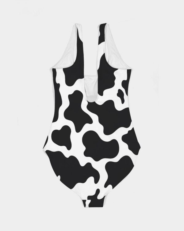 cloth cow print women s one piece swimsuit 6 - Cow Print Shop