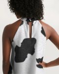 cloth cowhide women s halter dress 5 - Cow Print Shop