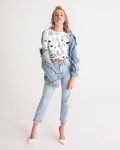 cloth cute cow women s twist front cropped tee 6 - Cow Print Shop