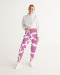 cloth pink cow print women s track pants 6 - Cow Print Shop