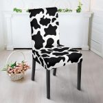 cow print dining chair slip cover 1 - Cow Print Shop
