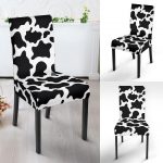 cow print dining chair slip cover 4 - Cow Print Shop