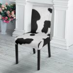 cow print dining chair slip cover 7 - Cow Print Shop