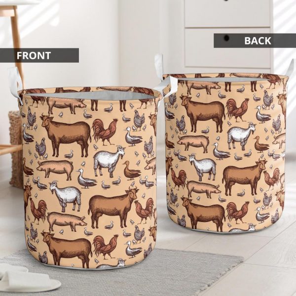 farm animal laundry basket 16 - Cow Print Shop