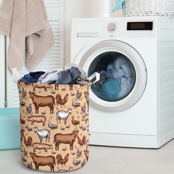 farm animal laundry basket 17 - Cow Print Shop