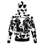 fashion hoodie aop grunge cow print hoodie 2 - Cow Print Shop