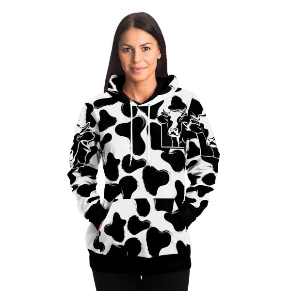 fashion hoodie aop grunge cow print hoodie 5 - Cow Print Shop