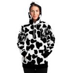 fashion hoodie aop grunge cow print hoodie 6 - Cow Print Shop