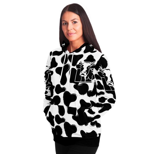 fashion hoodie aop grunge cow print hoodie 9 - Cow Print Shop