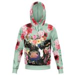 fashion hoodie aop mint floral cow hoodie 1 - Cow Print Shop