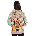fashion hoodie aop pink floral cow hoodie 7 - Cow Print Shop