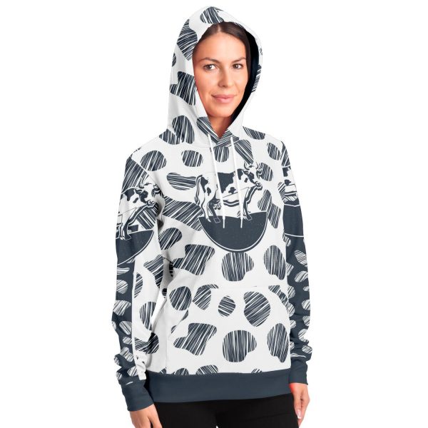 fashion hoodie aop sketchy cow print hoodie 12 - Cow Print Shop