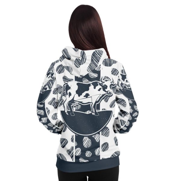 fashion hoodie aop sketchy cow print hoodie 7 - Cow Print Shop
