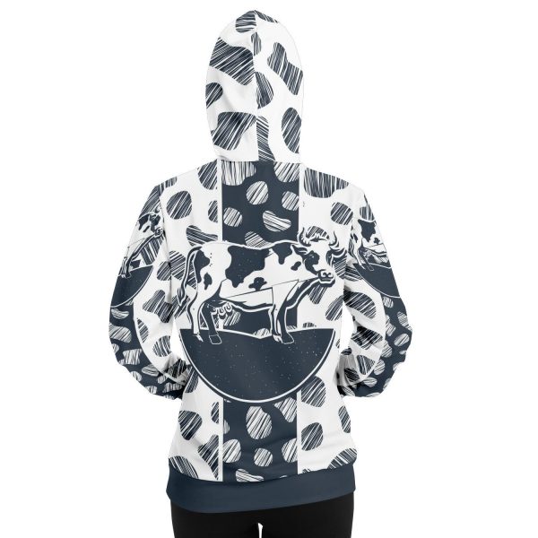 fashion hoodie aop sketchy cow print hoodie 8 - Cow Print Shop